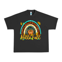 Pigment Black Hello Fall with Rainbow Urban Heavy Tee - texasbilliewilder