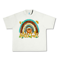 Pistachio Hello Fall with Rainbow Urban Heavy Tee - texasbilliewilder