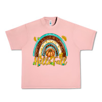 Salmon Hello Fall with Rainbow Urban Heavy Tee - texasbilliewilder