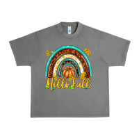 Tornado Hello Fall with Rainbow Urban Heavy Tee - texasbilliewilder