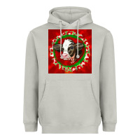 Moon Dust christmas holstein calf face Heavyweight Hoodie - LillyAllenDesigns