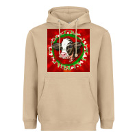 Mushroom christmas holstein calf face Heavyweight Hoodie - LillyAllenDesigns