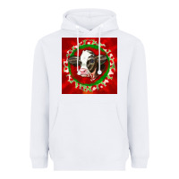 White christmas holstein calf face Heavyweight Hoodie - LillyAllenDesigns