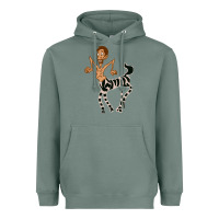 Sage zebra in america doodle Heavyweight Hoodie - tuanDangUi