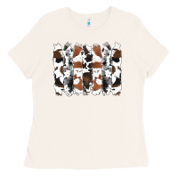 Bone cowhide brushstrokes Ladies Tee - RanaPortraitStore