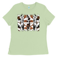 Matcha cowhide brushstrokes Ladies Tee - RanaPortraitStore