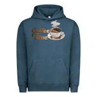 Pigment Midnight Navy coffee time Urban Hoodie - BarkalooDesign