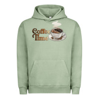 Pigment Oil Green coffee time Urban Hoodie - BarkalooDesign