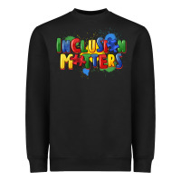 Black Inclusion matters Heavyweight Sweatshirt - FaDigitalArtStudio