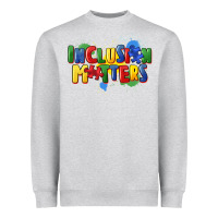 Heather Grey Inclusion matters Heavyweight Sweatshirt - FaDigitalArtStudio