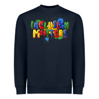 Navy Inclusion matters Heavyweight Sweatshirt - FaDigitalArtStudio