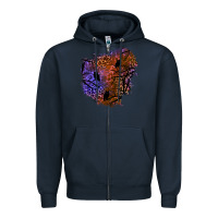 Navy halloween patch  4 Zipper Hoodie - BundleAndBundleShop