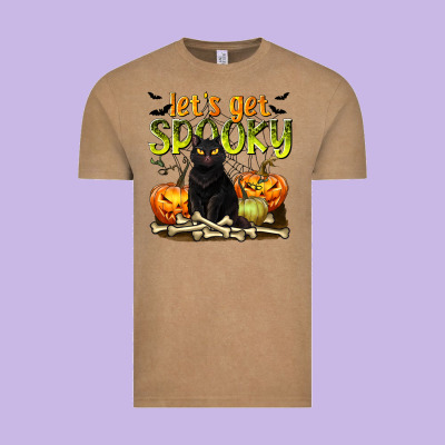 Let's Get Spooky Vintage Tee Designed By Texasbilliewilder