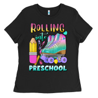 Black rolling into preschool Ladies Tee - BundleAndBundleShop