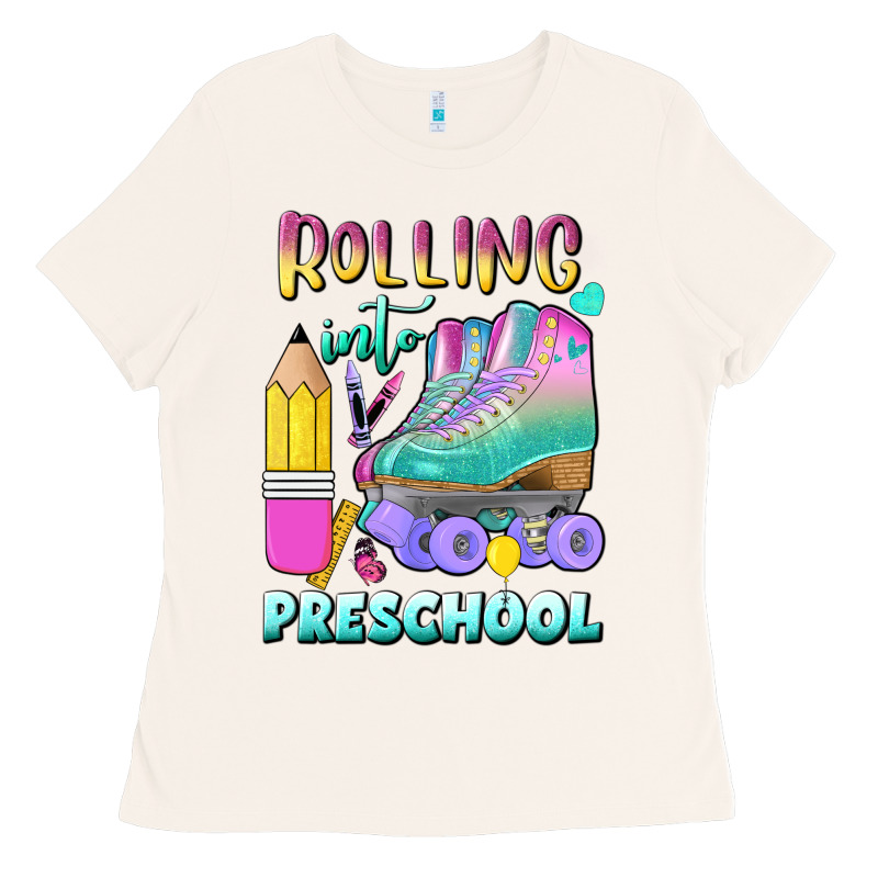 Rolling Into Preschool Ladies Tee by BundleAndBundleShop | Teevron