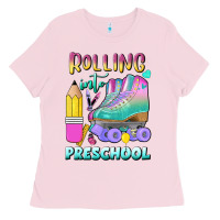 Bubblegum Pink rolling into preschool Ladies Tee - BundleAndBundleShop
