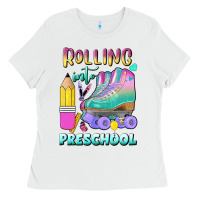 White rolling into preschool Ladies Tee - BundleAndBundleShop