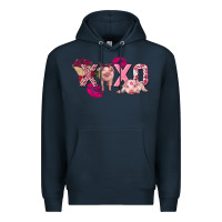 Navy Valentine's Day Pig Xoxo Premium Hoodie - FaDigitalArtStudio