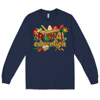 Navy cinco de mayo special education Long Sleeve Tee - CowGirlArtShop