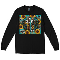 Black western blessed sunflower's Long Sleeve Tee - RanaPortraitStore