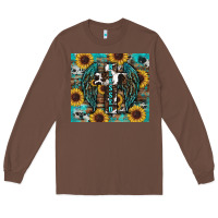 Chestnut western blessed sunflower's Long Sleeve Tee - RanaPortraitStore