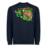 Navy Cactus Coffee cup Heavyweight Sweatshirt - FaDigitalArtStudio