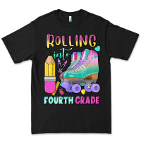 Black rolling into fourth grade Premium Tee - BundleAndBundleShop