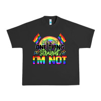 Pigment Black Let's get one thing straight i'm not Pride LGBTQ+ Urban Heavy Tee - NancyCooperArtShop