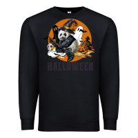 Black hallowen panda Premium Sweatshirt - LillyAllenDesigns