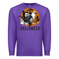Purple hallowen panda Premium Sweatshirt - LillyAllenDesigns