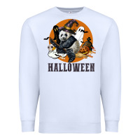 White hallowen panda Premium Sweatshirt - LillyAllenDesigns