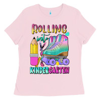 Bubblegum Pink rolling into kindergarten Ladies Tee - BundleAndBundleShop