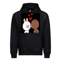 Black brown bear cony bunny rabbit the kiss Urban Hoodie - tuanDangUi