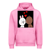 Fuchsia Pink brown bear cony bunny rabbit the kiss Urban Hoodie - tuanDangUi