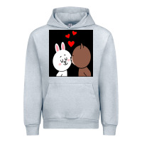 Heather Grey brown bear cony bunny rabbit the kiss Urban Hoodie - tuanDangUi