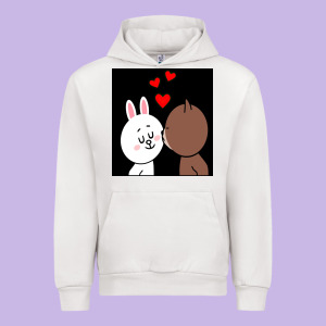 Brown Bear Cony Bunny Rabbit The Kiss Urban Hoodie Designed By Tuandangui