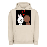 Pigment French Oak brown bear cony bunny rabbit the kiss Urban Hoodie - tuanDangUi