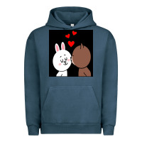 Pigment Midnight Navy brown bear cony bunny rabbit the kiss Urban Hoodie - tuanDangUi