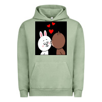 Pigment Oil Green brown bear cony bunny rabbit the kiss Urban Hoodie - tuanDangUi