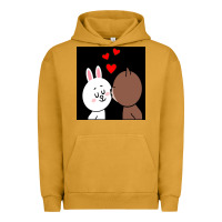 Pigment Peanut Butter brown bear cony bunny rabbit the kiss Urban Hoodie - tuanDangUi
