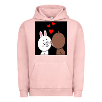 Pigment Salmon brown bear cony bunny rabbit the kiss Urban Hoodie - tuanDangUi