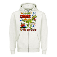 Oatmeal Heather ready to crush 6th grade Zipper Hoodie - BundleAndBundleShop
