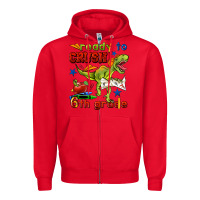 Red ready to crush 6th grade Zipper Hoodie - BundleAndBundleShop