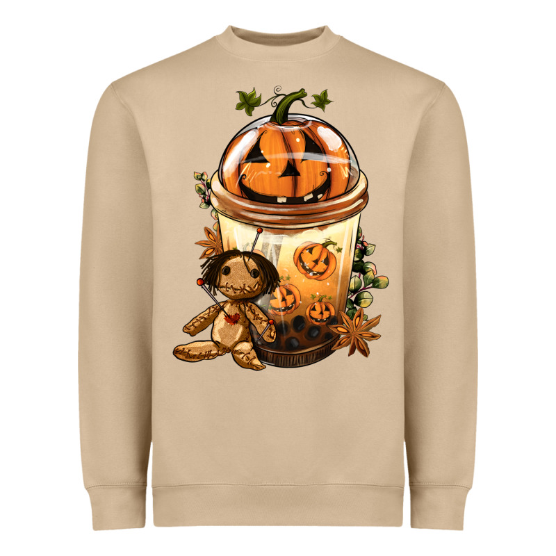 Halloween Jack O Lantern Bobba Cup Heavyweight Sweatshirt by FaDigitalArtStudio | Teevron