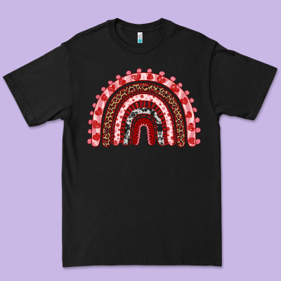 Valentines Day Rainbow Premium Tee Designed By Ranaportraitstore