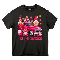 Asphalt Tis' the season pink Christmas gnomes truck Heavy Core Tee - NancyCooperArtShop