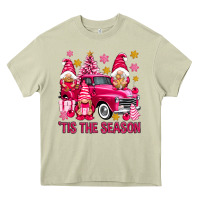 Mossy Tis' the season pink Christmas gnomes truck Heavy Core Tee - NancyCooperArtShop