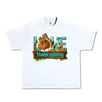 White Love Thanksgiving with Turkey Urban Heavy Tee - texasbilliewilder