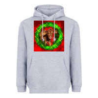 Heather Grey christmas red angus calf Heavyweight Hoodie - LillyAllenDesigns