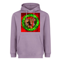 Lavender christmas red angus calf Heavyweight Hoodie - LillyAllenDesigns